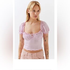 NWT Urban Outfitters Fifi Ruched Cropped Top